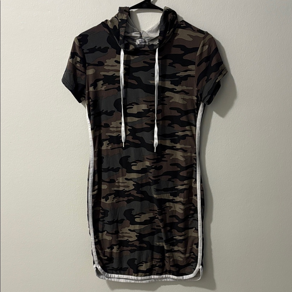 J for Justify Camouflage Hooded Dress